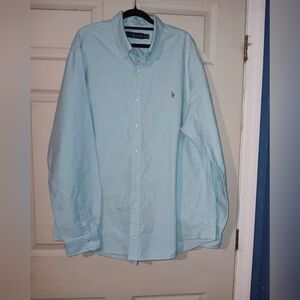 Ralph Lauren Light Blue Casual Button Down Shirt Mens Sz XXL
